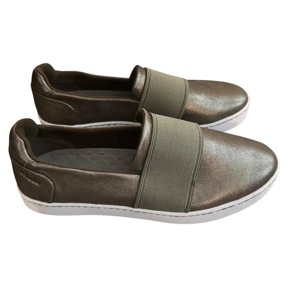Clarks Pawley Wes Slip-On Sneakers Women's 9‎ Olive Metallic